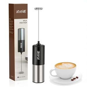 Frother for Coffee, VOASUE UPGRADE HIGH SPEED Milk Frother Handheld, Food Grade Stainless Steel Electric Whisk, Foam Maker for Cappuccino, Frappe, Matcha, Lattes, Bulletproof Coffee, Hot Chocolate