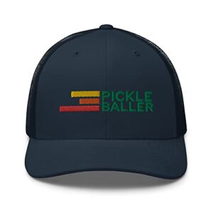 Super Fly Goods Retro Pickle Baller Pickleball Hat | Pickleball Gifts | Pickleball Accessories | Pickle Ball Hats for Men and Women Navy