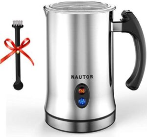 Milk Frother, Electric Milk Frother with Hot or Cold Functionality, Foam Maker, Silver Stainless Steel, Automatic Milk Frother and Warmer for Coffee, Cappuccino and Matcha(2022 Version)
