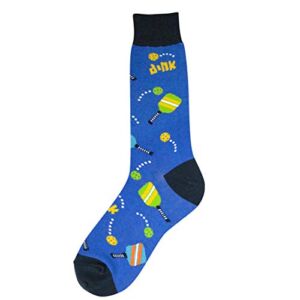 Foot Traffic – Men’s Sports-Themed Socks, Fits Men’s Shoe Sizes 7-12 (Pickleball)