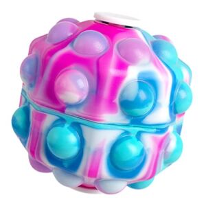 Coogam Pop Fidget Ball, Silicone Bubble Sensory Fidget Toys, 3D Anti-Pressure Squeeze Ball Game Stress Relief Fidget Popping Toy Gift for Kids Adults（Cool Color）