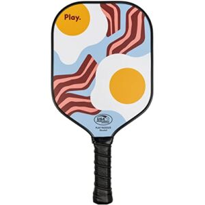 Play Paddles Indoor/Outdoor Pickleball Paddle – USA Pickleball Approved – Carbon Fiber and Polymer Honeycomb Composite Core – Hyper-Grip™ Surface and Graphite Face – Cushioned Grip Handle