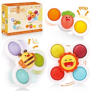 Baby Toys for Toddler 1 2 3 – Suction Cup Spinner Toys for Baby Boy Girl Gifts | Fidget Baby Infant Toys 6 to12 12-18 Months | Bath Toys for Christmas Birthday | Autism Sensory Toys for Toddlers 1-3