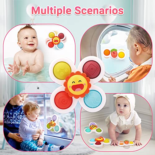 Baby Toys for Toddler 1 2 3 – Suction Cup Spinner Toys for Baby Boy Girl Gifts | Fidget Baby Infant Toys 6 to12 12-18 Months | Bath Toys for Christmas Birthday | Autism Sensory Toys for Toddlers 1-3 | The Storepaperoomates Retail Market - Fast Affordable Shopping
