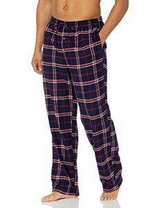 Amazon Essentials Men’s Flannel Pajama Pant (Available in Big & Tall), Navy/Red, Plaid, Small