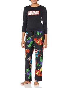 Amazon Essentials Women’s Adult Flannel Pajamas Sleep Sets, Marvel Avengers, Small