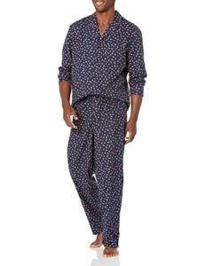 Amazon Essentials Men’s Flannel Pajama Set, Navy, Paisley, X-Large