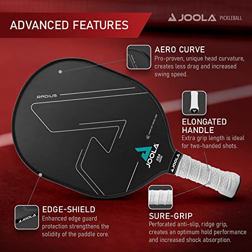 JOOLA Radius Pro Pickleball Paddle with Textured Carbon Grip Surface – Creates More Spin and Maximum Control – Largest Sweetspot – 16mm Pickleball Racket with Response Polypropylene Honeycomb Core | The Storepaperoomates Retail Market - Fast Affordable Shopping