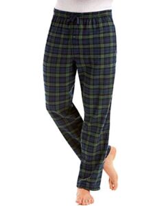 Hanes Ultimate Men’s Flannel Pant, Green Plaid, 2X Large