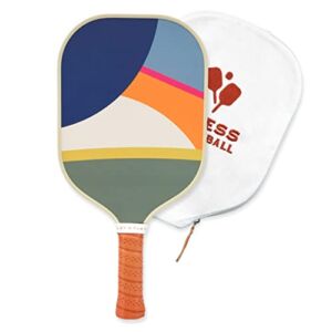 Recess Pickleball Paddle Vista- USA Pickleball Association Approved Racket – with Honeycomb Core, Fiberglass Exterior, Canvas Covers, & Comfort Grip – Premium and Lightweight