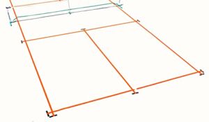 Cortable Temporary Pickleball Court Lines – The Original – Portable Pickleball Court Marking Kit, Lines for Court Outdoor or Indoor, Pickle Ball Court Dimensions, No Measuring Needed, Net Not Included