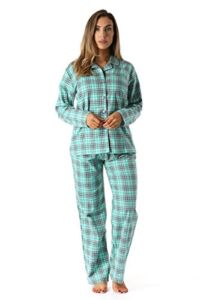 6371-10230-L #followme Printed Flannel Button Front PJ Pant Set