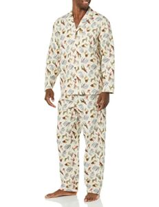 Amazon Essentials Men’s Flannel Pajama Set, Party Animals, Medium