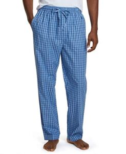 Nautica Men’s Soft Woven 100% Cotton Elastic Waistband Sleep Pajama Pant, French Blue, X-Large