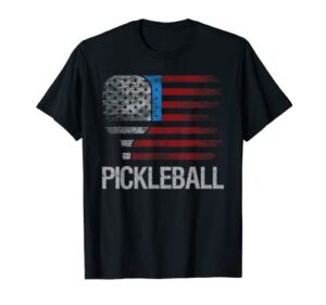 US Flag Pickleball Player Paddleball Lover T-Shirt