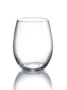 Arc International N7337 Luminarc Cachet Stemless Wine Glass,15 Ounce, Set of 4, Clear
