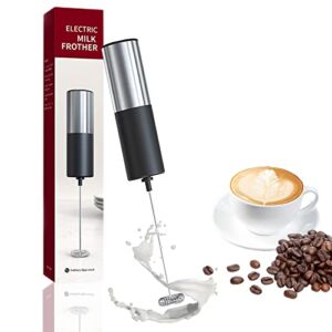 BASANIE Milk frother for coffee, lattes ,whisk drink mixer, Mini foamer for cappuccino, Frappe, Matcha, Hot Chocolate. Battery operated stainless foam maker handheld eletric frothers