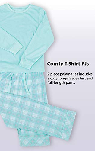 PajamaGram Pajamas Kids – Girls Pajamas Size 8-10, Aqua Plaid, 8 | The Storepaperoomates Retail Market - Fast Affordable Shopping