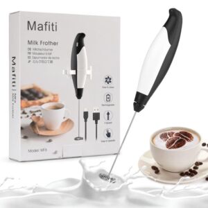Mafiti Milk Frother coffee Frother Bigger Handle Handheld Electric for Milk Foaming, Latte/Cappuccino Frother Mini Frappe Mixer for Drink, Hot Chocolate, Stainless Steel Bigger Handle