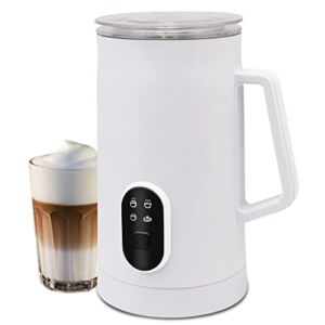 Electric Milk Frother, Automatic Hot or Normal Temperature Milk Foam Function,4-in-1 Functionality for Latte Coffee Hot Chocolates Cappuccino