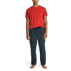 Nautica Men’s Flannel Pajama Set, Red, Large