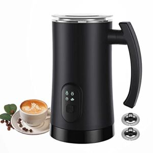 CanvasLot Electric Milk Frother, 4-in-1 Milk Steamer, 11.8oz/350ml Automatic Warm and Cold Foam Maker for Coffee, Latte, Cappuccino, Macchiato, Hot Chocolate