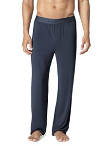 Tommy John Men’s Second Skin Pajama Pants – Comfortable Soft Sleep & Lounge Bottoms for Men (Dress Blue, X-Large)