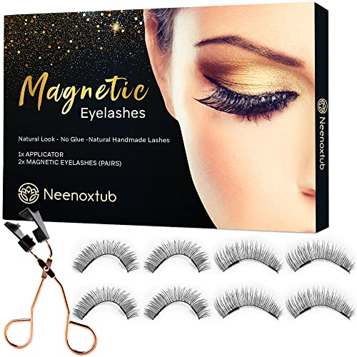 2 Styles Dual Magnetic Eyelashes NO Eyeliner or Glue Needed, magnetic lashes, Soft 3D magnetic eyelashes natural look with Tweezers, Natural Look Eyelashes Set with 8 Pieces / 2 Pairs | The Storepaperoomates Retail Market - Fast Affordable Shopping