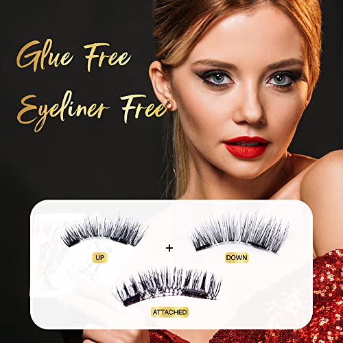 2 Styles Dual Magnetic Eyelashes NO Eyeliner or Glue Needed, magnetic lashes, Soft 3D magnetic eyelashes natural look with Tweezers, Natural Look Eyelashes Set with 8 Pieces / 2 Pairs | The Storepaperoomates Retail Market - Fast Affordable Shopping