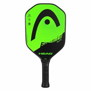 HEAD Extreme Elite Fiberglass Paddle with Honeycomb Polymer Core & Comfort Grip, Green/Black, One Size