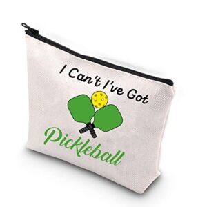 MNIGIU Pickleball Lover Gift Pickleball Player Makeup Bag I Can’t I’ve Got Pickleball Zipper Pouch (Pickleball bag)