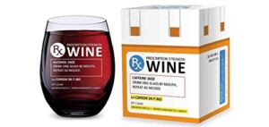 Stemless Wine Glass for Pharmacist Gifts (Prescription) Made of Unbreakable Tritan Plastic and Dishwasher Safe – 16 ounces