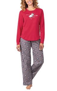 Margaritaville Womens Flannel Pajamas Sets – PJs for Women Set, Gray, M 8-10