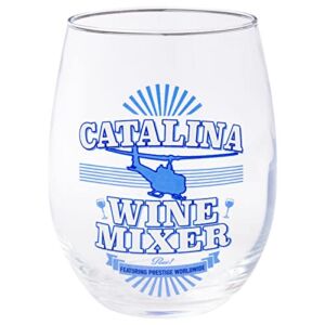 Silver Buffalo Step Brothers Catalina Wine Mixer Stemless Wine Glass, 20 Ounces