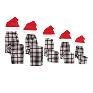 Matching Christmas Pajamas Pants for Family by Mad Dog Concept – Set of Pajama Bottom and Santa Hat for Men, Women, Boy, Girl, Toddler