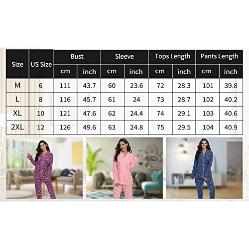 Womens Pajamas Set Long Sleeve Sleepwear Button Down Pj Sets Comfy Soft Loungewear | The Storepaperoomates Retail Market - Fast Affordable Shopping