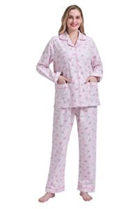 Kolipajam cotton flannel pajamas for women 100% cotton flannel pajamas set soft PJS cozy womens loungewear