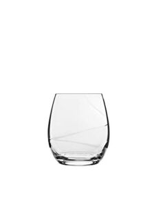 Luigi Bormioli Aero 13.5 oz Stemless Wine Multipurpose Glasses (Set Of 6) : Ultra Clear Glass, Laser Cut Rim , Lead-Free, Elegant Drinking Glassware, Dishwasher Safe, Fine Quality