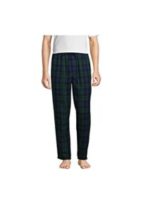 Lands’ End Mens Flannel Pajama Pants Evergreen Blackwatch Plaid Regular Large