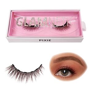 Glamnetic Magnetic Eyelashes – Pixie | Brown Lashes Short Magnetic Lashes, 60 Wears Reusable Natural Eyelashes Cat Eye flared Natural Look, Brown Eyelash – 1 Pair