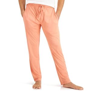 Hanes Men’s Tag-Free Lightweight Pajama Lounge Pant, Medium, Orange