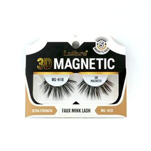 Laflare 3D Magnetic Eyelashes, Natural Looking, Reusable, Ultra Strength Faux Mink Lashes (H10)