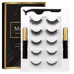 Magnetic Eyelashes, Magnetic Eyelash kit, Magnetic Eyelashes Kit With Liquid Eyeliner – Soft and Bold Natural Look – Comfortable False Eyelashes For All Skin Types – Easy To Apply and Remove – Long Lasting and Reliable Eyelash Extension