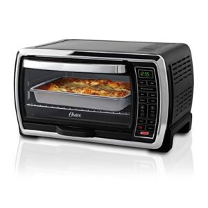 Oster Toaster Oven | Digital Convection Oven, Large 6-Slice Capacity, Black/Polished Stainless