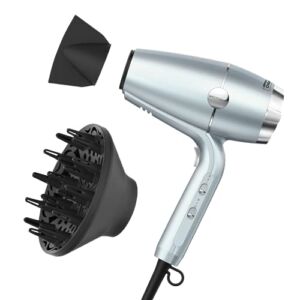 INFINITIPRO BY CONAIR SmoothWrap Hair Dryer, 1875W Hair Dryer with Diffuser, Blow Dryer for Less Frizz, More Volume and Body, with Dual Ion Therapy and Ceramic Technology