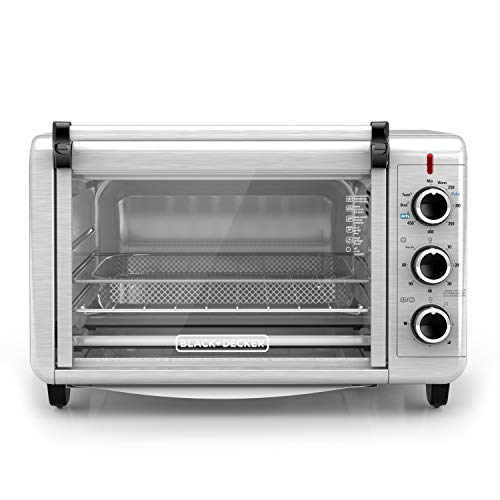 BLACK+DECKER Crisp ‘N Bake Air Fry Toaster Oven, Stainless Steel, TO3215SS, 6 Slice | The Storepaperoomates Retail Market - Fast Affordable Shopping