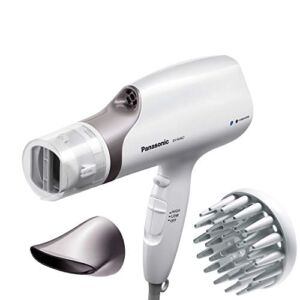 Panasonic Nanoe Salon Hair Dryer with Oscillating QuickDry Nozzle, Diffuser and Concentrator Attachments, 3 Speed Heat Settings for Easy Styling and Healthy Hair – EH-NA67-W (White)
