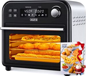 8-In-1 Toaster Oven Air Fryer, 6-Slice Toaster Ovens Countertop-6 Rapid Quartz Heaters, Air Fry, Grill, Dehydrate, Roast, Broil, Bake, 450℉ Surround Convection, 45Recipes, Small Footprint,Touch LCD