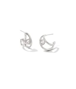 Kendra Scott Arden Huggie Earrings Silver One Size