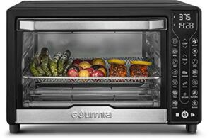 Gourmia Toaster Oven Air Fryer Combo 17 cooking presets 1700W digital air fryer oven 24L capacity air fryer accessories included convection toaster oven rack, baking pan, tray recipe book GTF7450